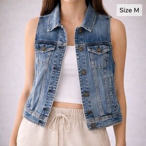 Denim Vest – Size M (American Eagle) – Medium Wash